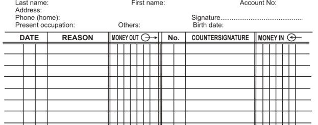 Blank exchange card Blank exchange card