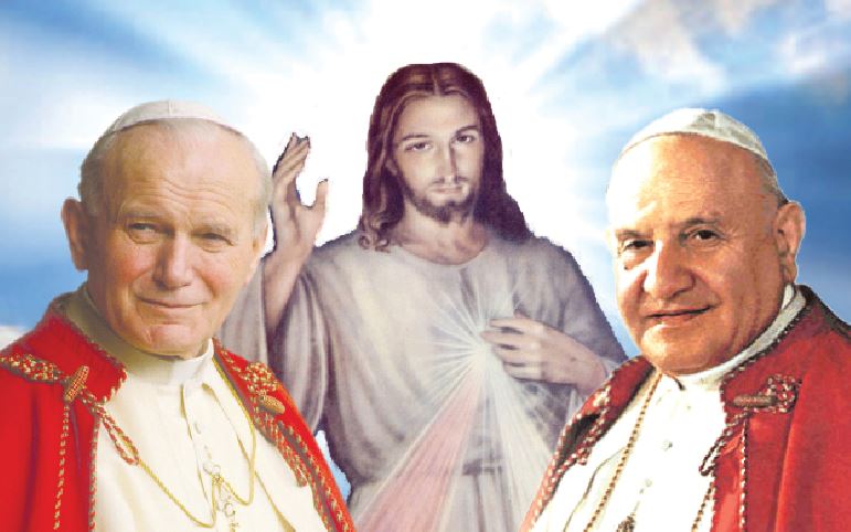 Pope John Paul II and Pope John XXIII Pope John Paul II and Pope John XXIII