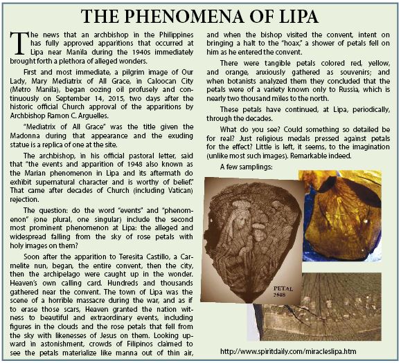 The phenomena of Lipa The phenomena of Lipa