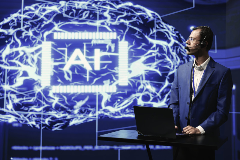 IT professianal in artificial intelligence workplace