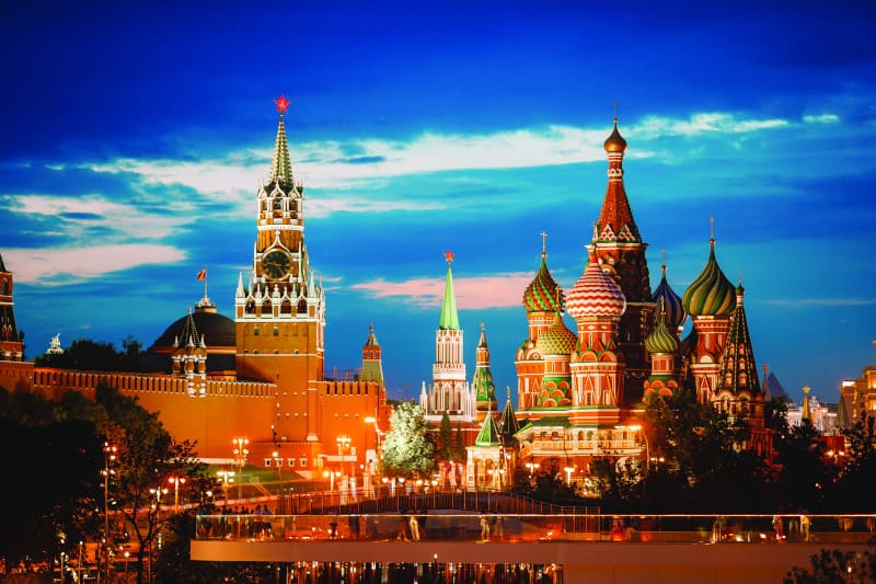 Moscow during sunset