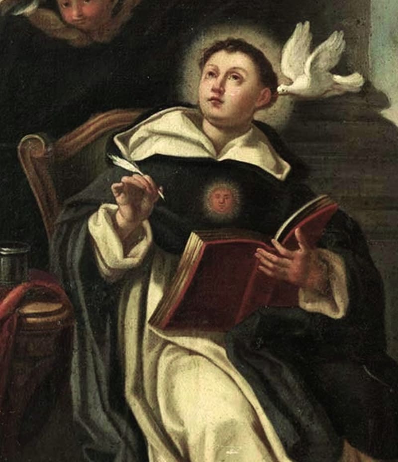 Saint Thomas inspired by the Holy Spirit